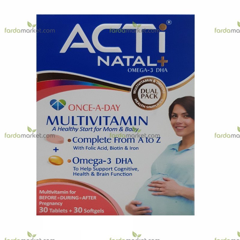 قرص اکتی ناتال پلاس امگا ۳ ۶۰ عددی - ابیان دارو
