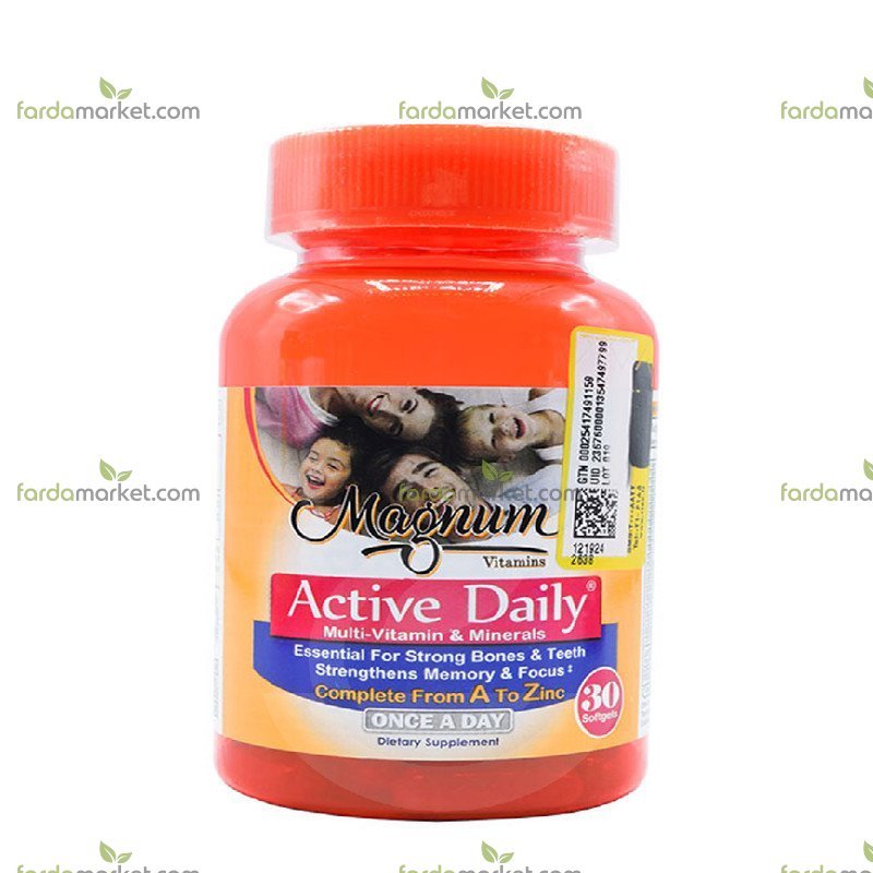 قرص اکتیو دیلی ۳۰ عددی مگنوم ویتامینز