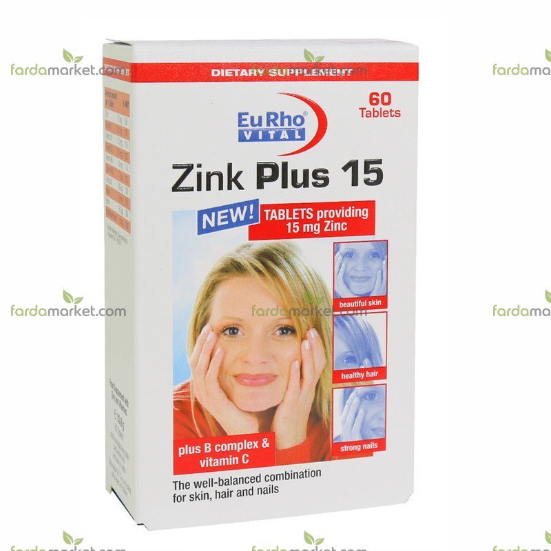 قرص زینک پلاس 15 - 60 عددی یوروویتال 
