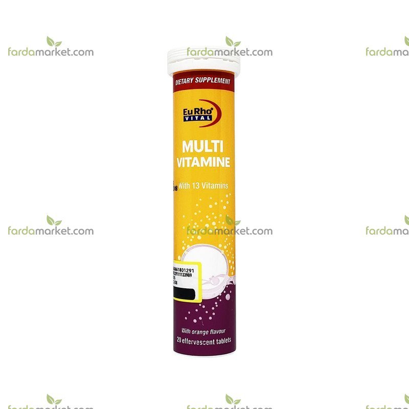 قرص جوشان مولتی ویتامین 20 عددی یوروویتال 