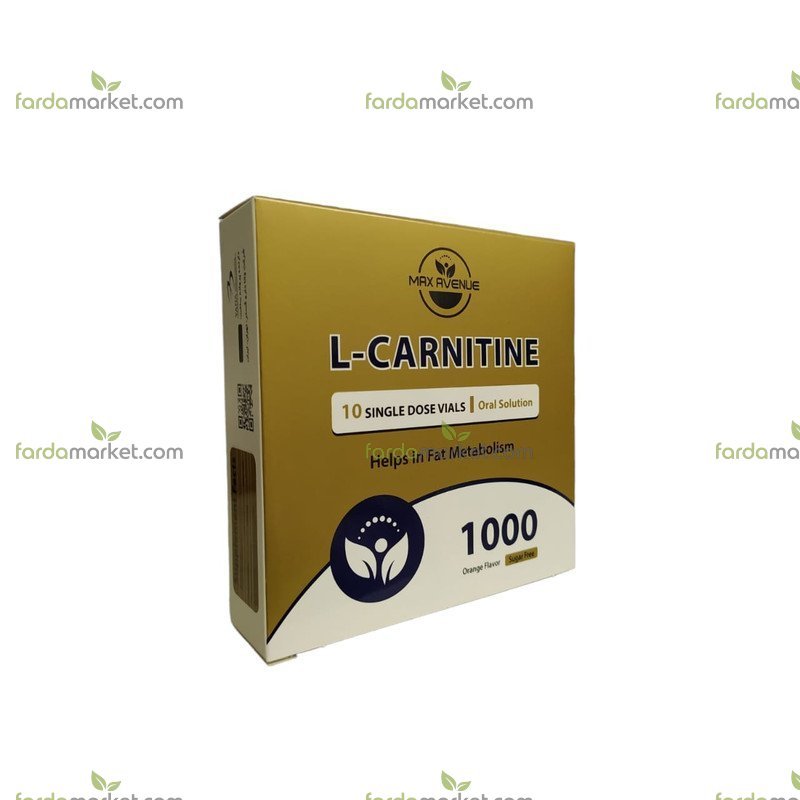 ال کارنیتین ۱۰۰۰ م.گ - ویال خوراکی با طعم پرتقال ۱۰ عدد - مکس اونیو
