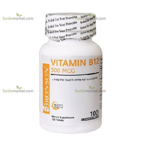 ویتامین ب۱۲ ۵۰۰ میکروگرم - ۶۰ عدد برونسون