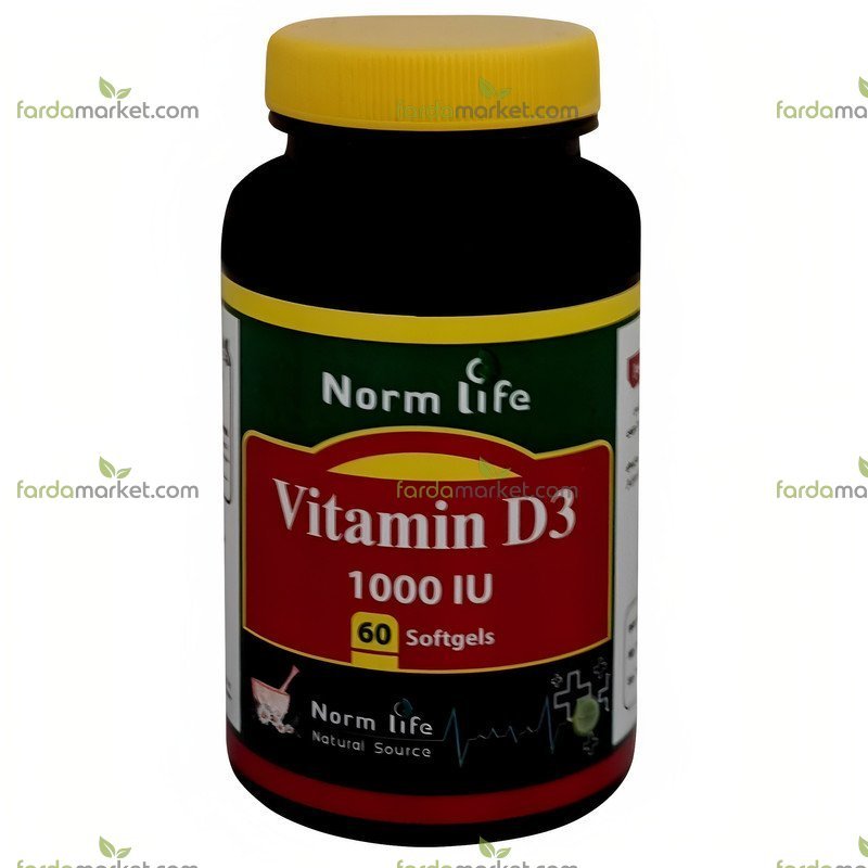 کپسول ویتامین د 3 1000 - 60 عددی نورم لایف 