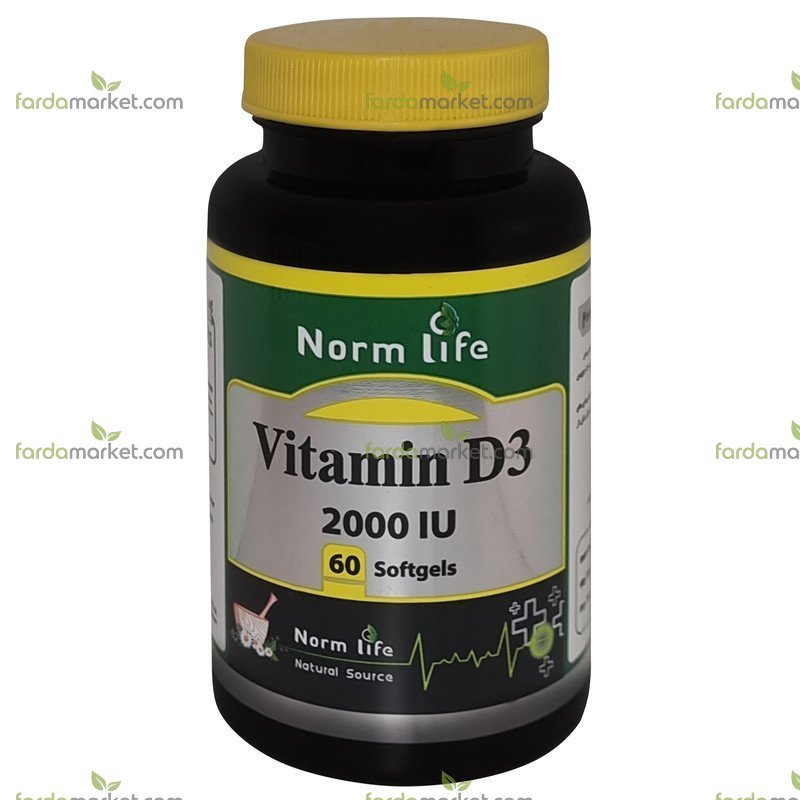 کپسول ویتامین د3-2000 60 عددی نورم لایف 