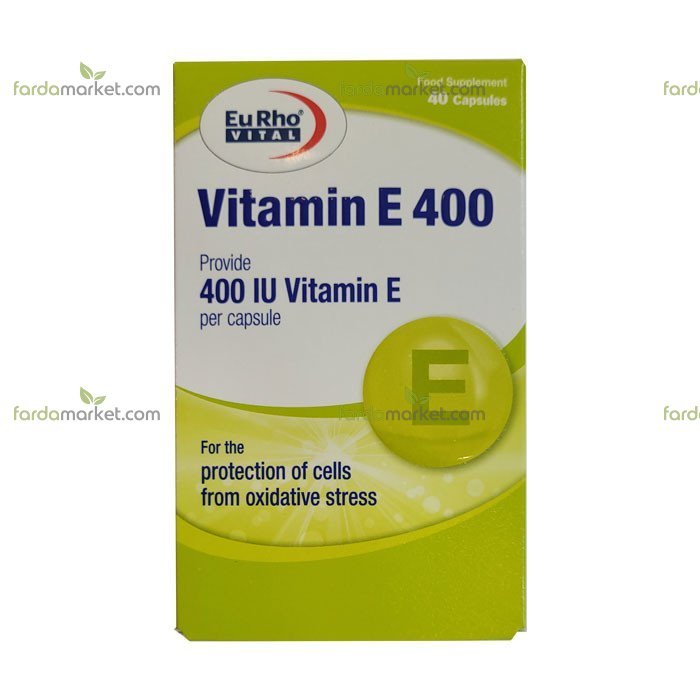 ویتامین ای ۴۰۰ واحد، کپسول نرم، ۴۰ عدد - یوروویتال