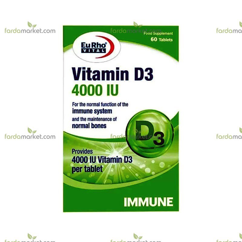 قرص ویتامین د3-4000 واحد- 60 عددی یوروویتال 