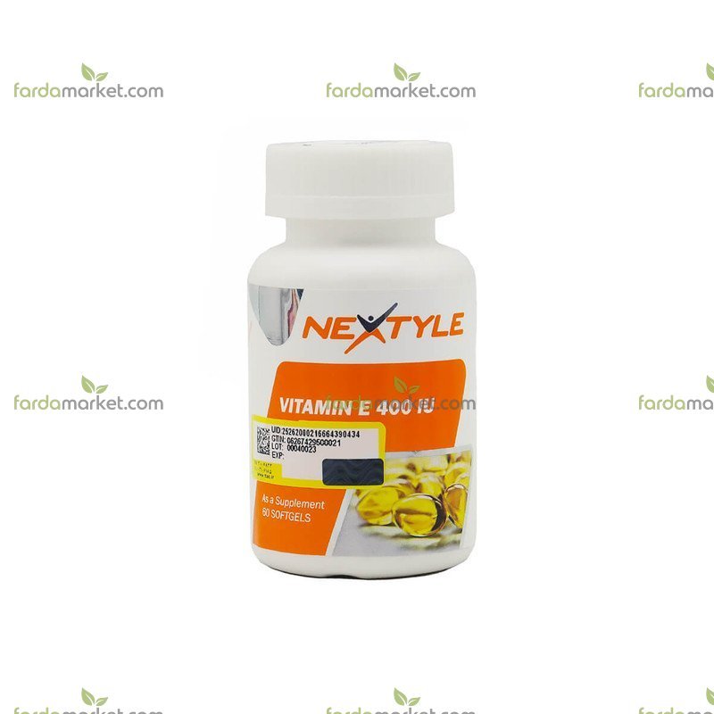 کپسول ژلاتینی ویتامین ای ۴۰۰ ۶۰ عددی نکستایل ویتامینز