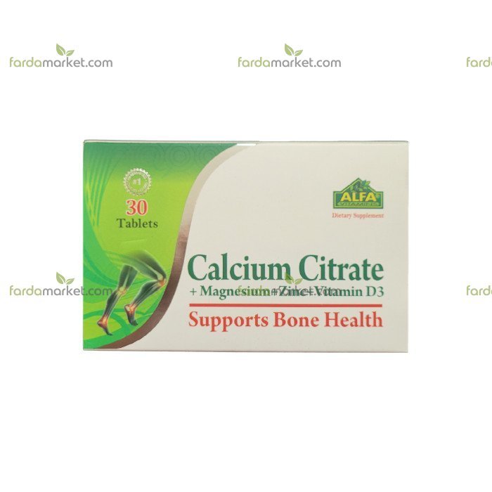 قرص کلسیم سیترات ۶۰۰ میلی گرم ۳۰ عددی آلفا