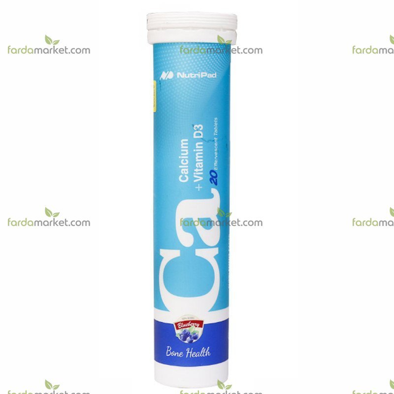 قرص جوشان کلسیم و ویتامین D۳ بسته ۲۰ عددی نوتری پاد