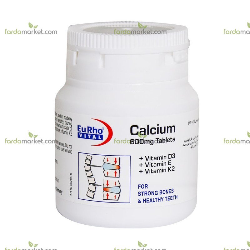 قرص کلسیم و ویتامین د۳ ۵۰ عددی - یوروویتال