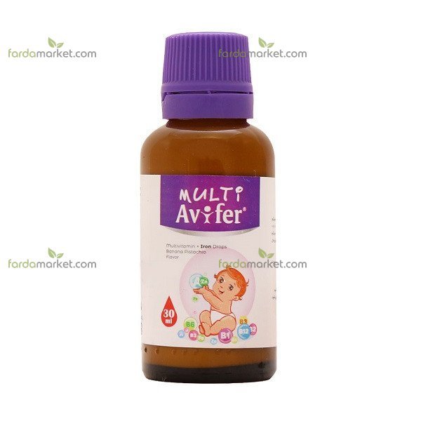 مولتی آویفر، قطره خوراکی ۳۰ م ل با طعم موز - مولتی آویفر