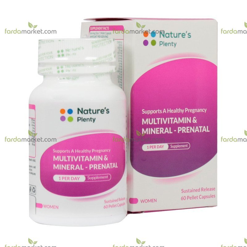 کپسول مولتی ویتامین و مینرال بارداری و شیردهی ۶۰ عددی نیچرز پلنتی
