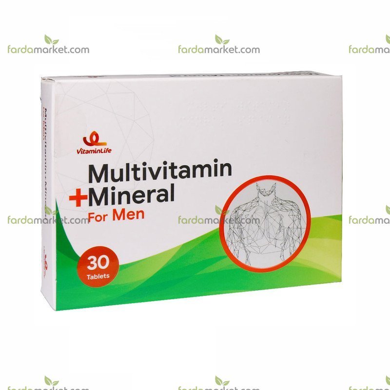 قرص مولتی ویتامین و مینرال مخصوص آقایان ۳۰ عددی - ویتامین لایف