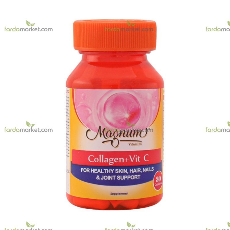 کپسول کلاژن و ویتامین C ۳۰ عددی مگنوم ویتامینز