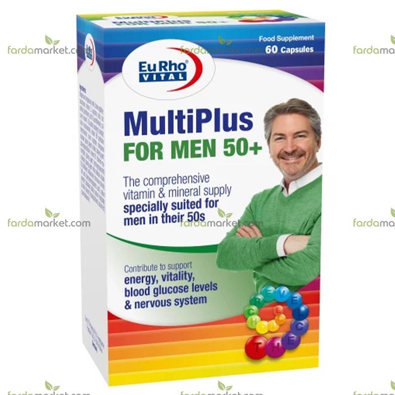 کپسول مولتی پلاس بالای ۵۰ سال آقایان ۶۰ عددی یوروویتال