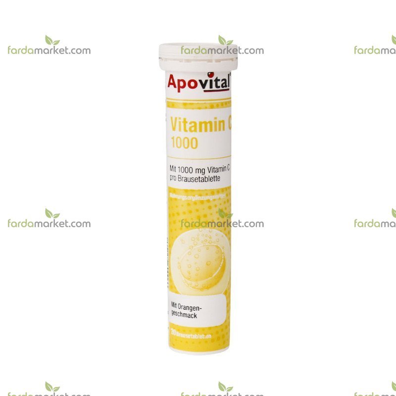 ویتامین C ۱۰۰۰ میلی گرم بسته ۲۰ عددی آپوویتال