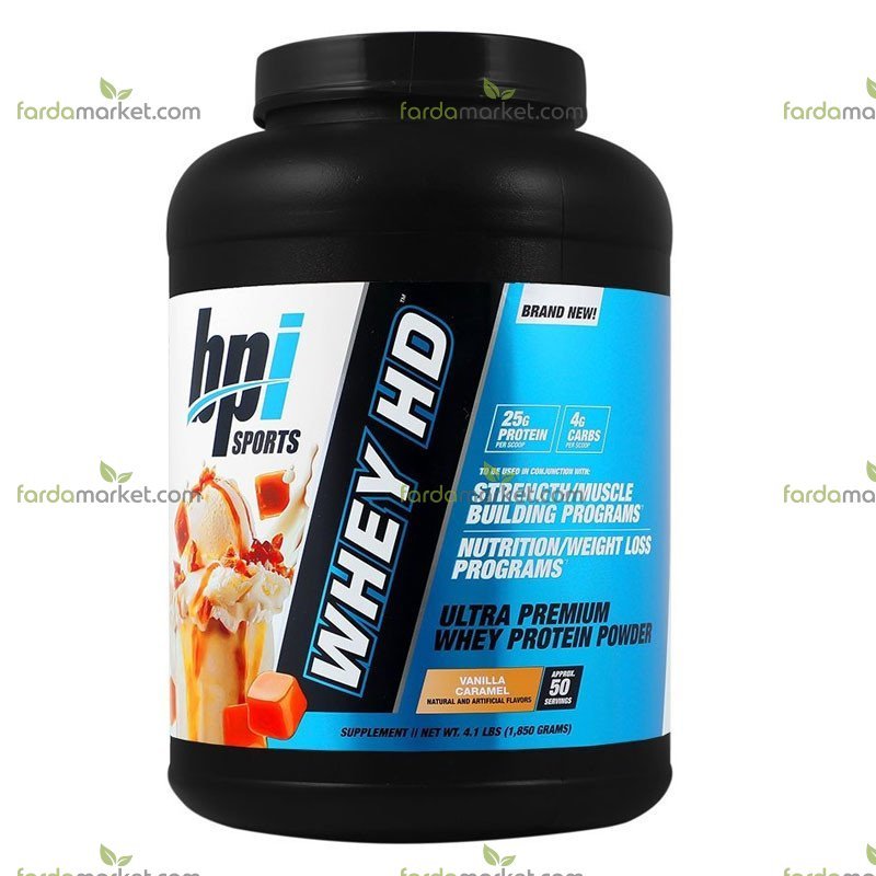 پودر پروتئین وی اچ دی با طعم کارامل وانیل ۱۸۵۰ گرم - بی پی آی