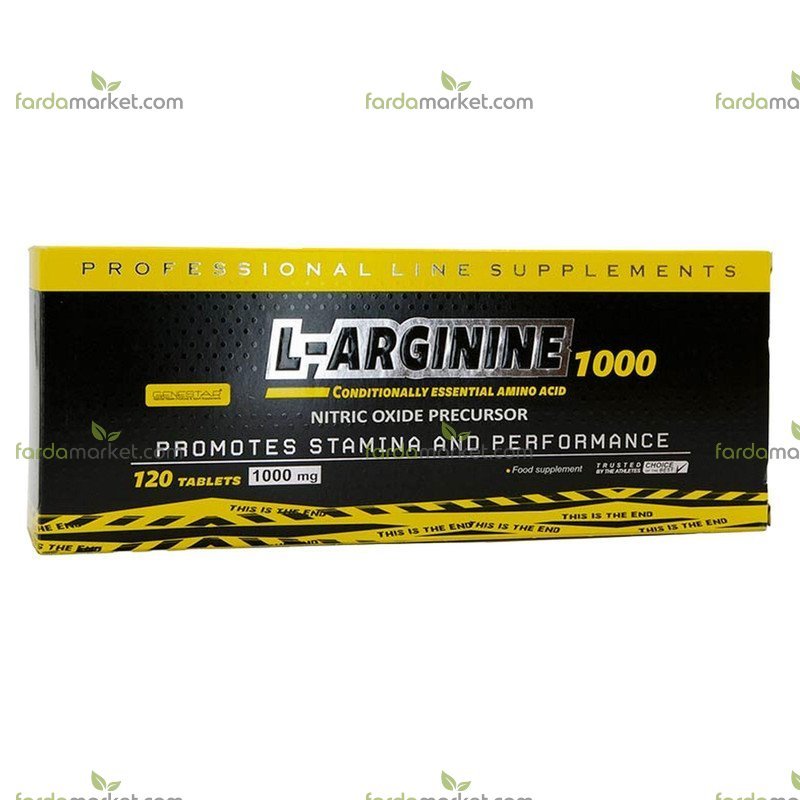 قرص ال آرژنین ۱۰۰۰ بسته ۱۲۰ عددی ژن استار