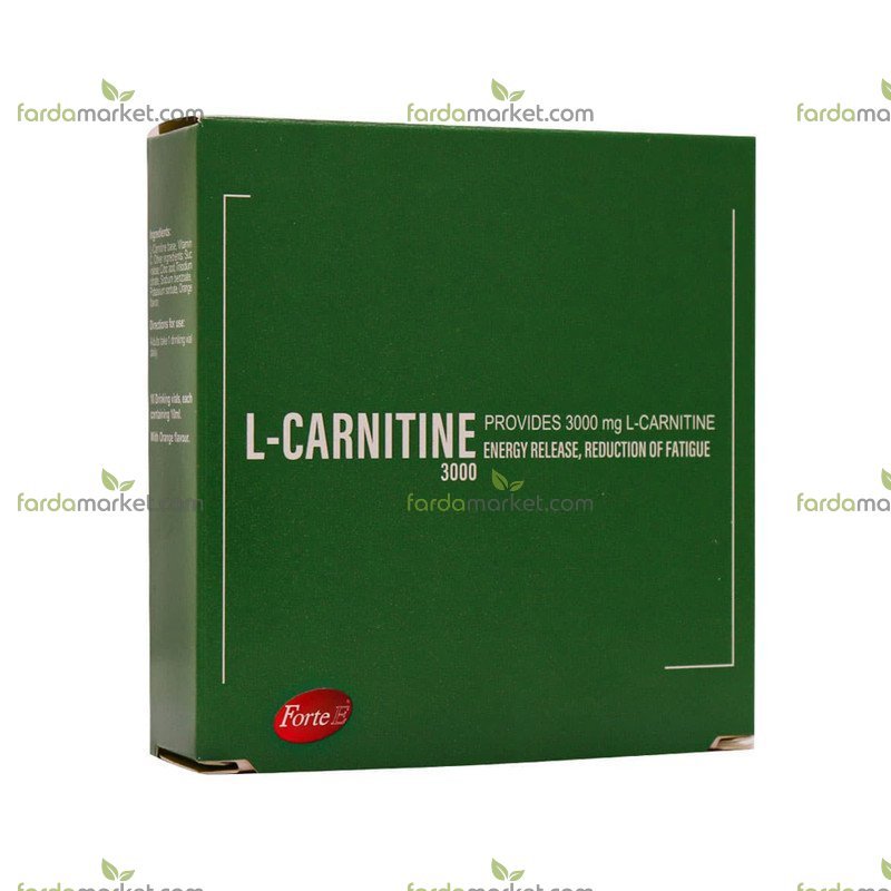 ویال ال کارنیتین فورت ای ۳۰۰۰ میلی گرم بسته ۱۰ عددی