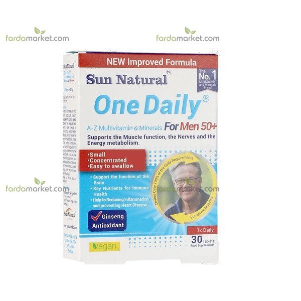 مولتی ویتامین و مینرال وان دیلی آقایان بالای ۵۰ سال ۳۰ عددی سان نچرال