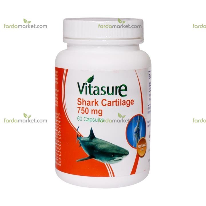 کپسول شارک کارتیلاج ۷۵۰ میلی گرم بسته ۶۰ عددی ویتاشور