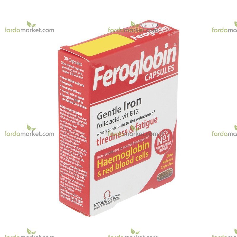 کپسول فروگلوبین ب ۱۲ ویتابیوتیکس بسته ۳۰ عددی