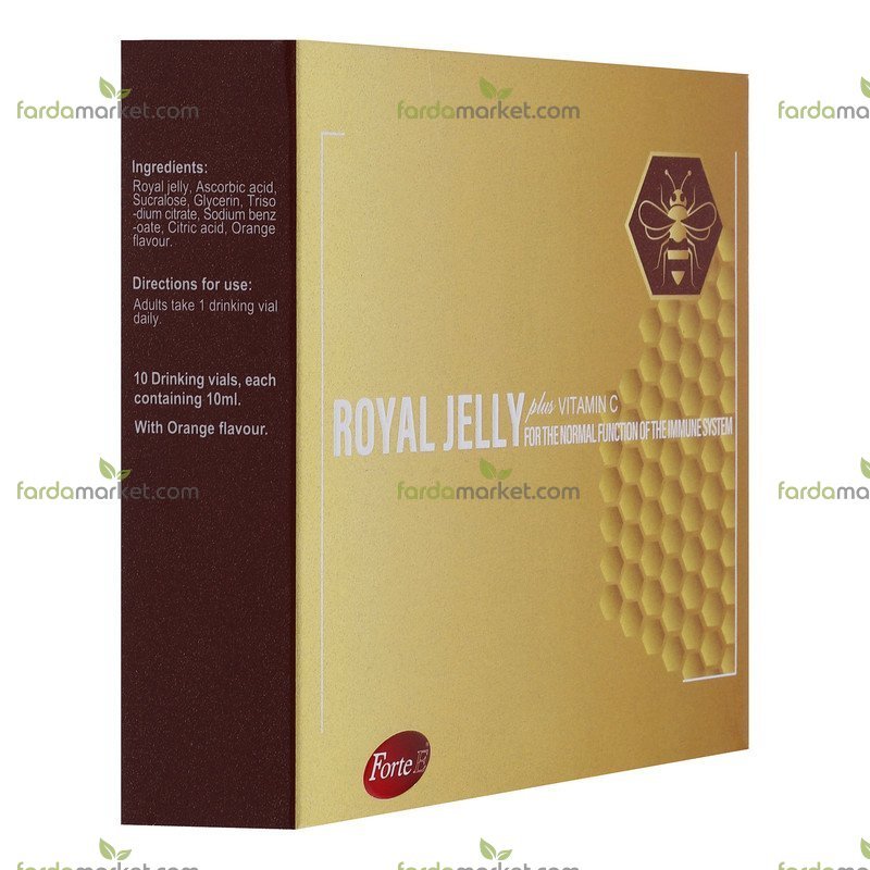 ویال خوراکی فورت ای مدل رویال ژلی و ویتامین سی طعم پرتقال بسته ۱۰ عددی