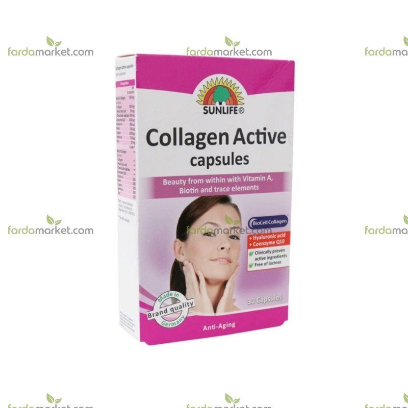 کپسول کلاژن اکتیو سان لایف بسته ۳۰ عددی