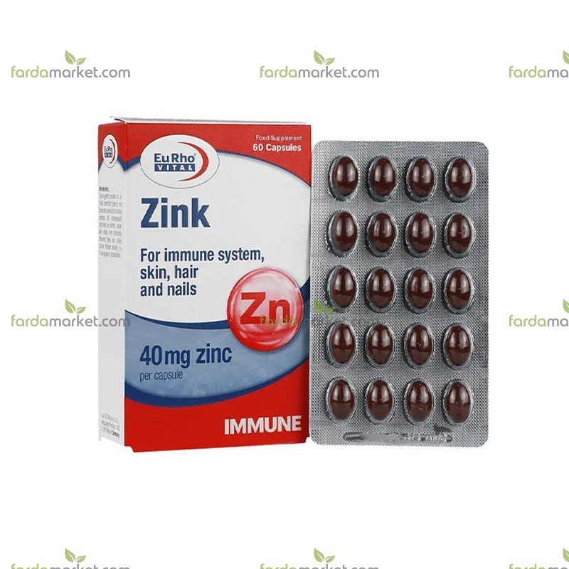 کپسول زینک ۴۰ میلی گرم بسته ۶۰ عددی